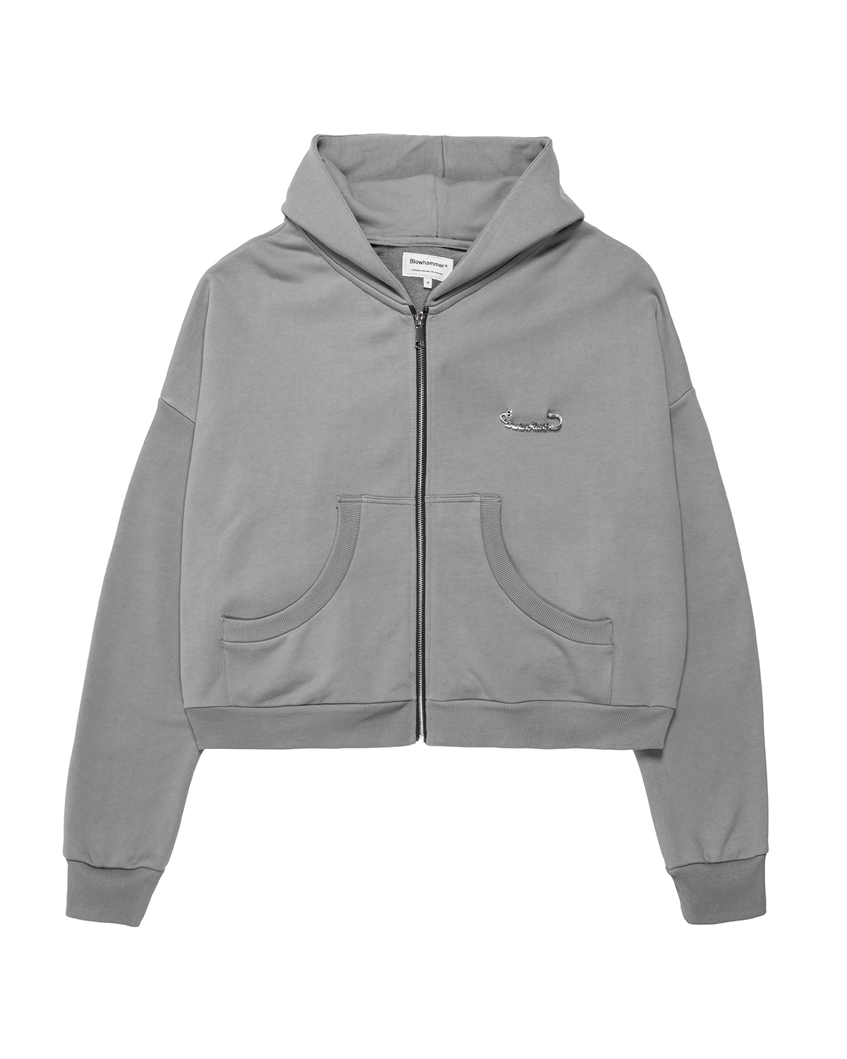 BROKENHEART Grey Zip Hoodie | Blowhammer, color_grey